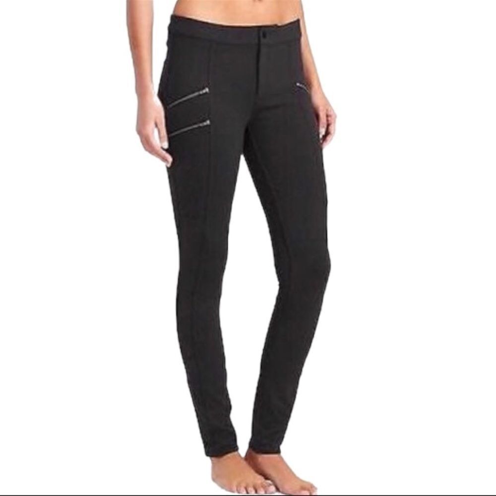 Athleta Ponte Moto Pants Gray 2P